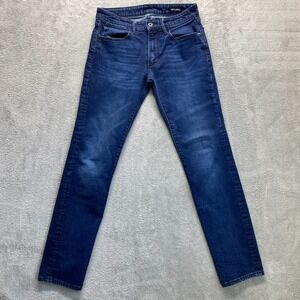 Bonobos Jeans Mens 29X32 Blue Tailored Slim Tapered Dark Faded Stretch Denim